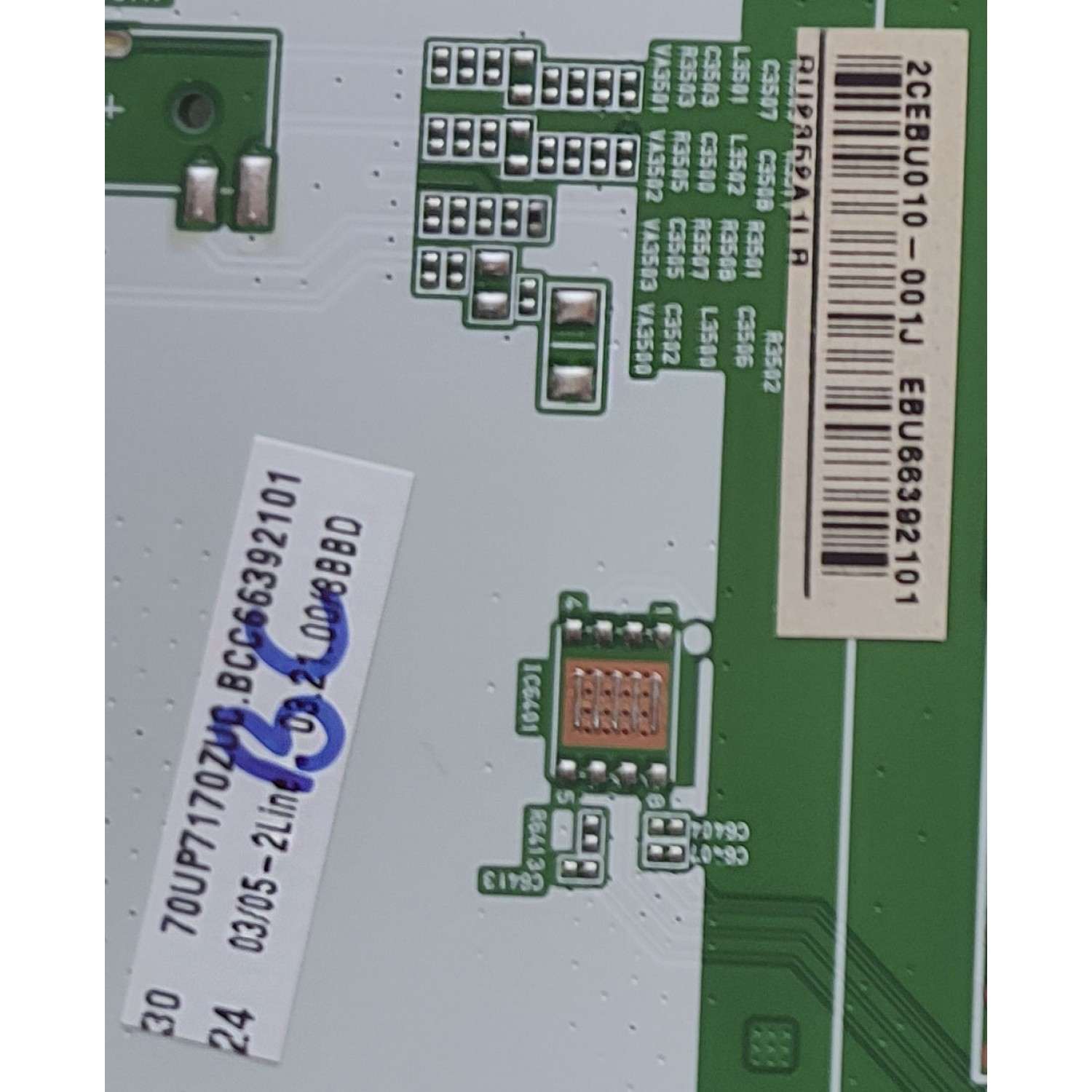 MAIN PARA TV LG / NUMERO DE PARTE EBU66392101 / EAX69715102(1.0) / PANEL NC700DQE-VSHX7 / DISPLAY JE695R3HD57 / MODELO 70UP7070PUE.BUSMLKR	 - Imagen 3
